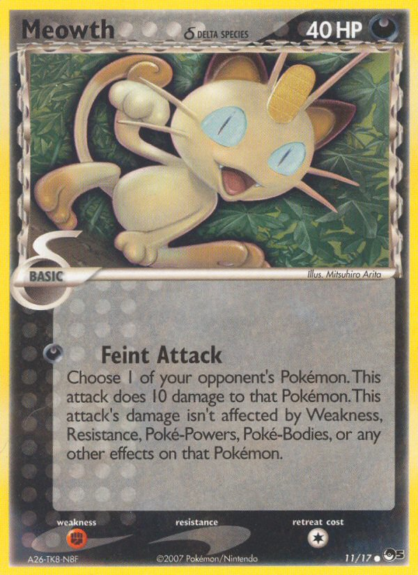 Meowth δ (11/17) - POP Series 5 Pokémon Card