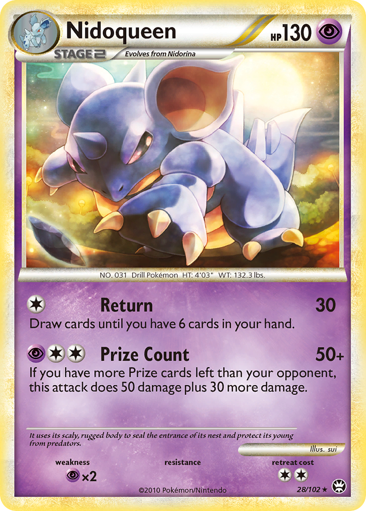 Nidoqueen (28/102) - HS—Triumphant Pokémon Card