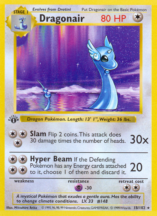 Dragonair (18/102) - Base (1st Edition) Pokémon Card