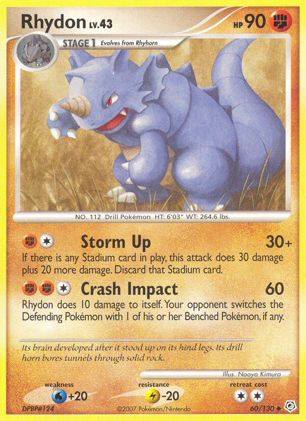 Rhydon (60/130) - Diamond & Pearl Pokémon Card