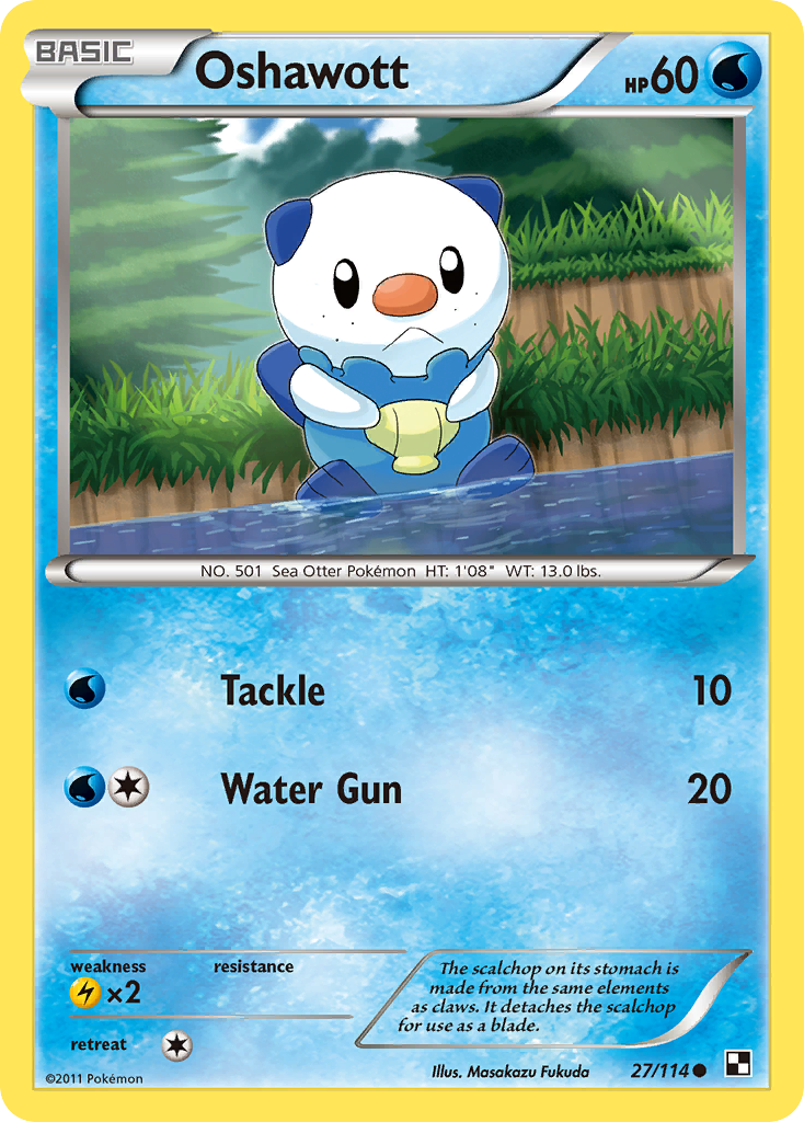 Oshawott (27/114) - Black & White Pokémon Card