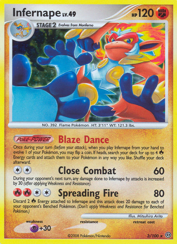 Infernape (3/100) - Stormfront Pokémon Card