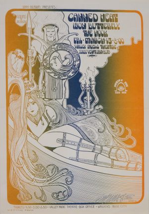Canned Heat Valley Music Theatre Two-color Handbill 1968 Value - GoCollect