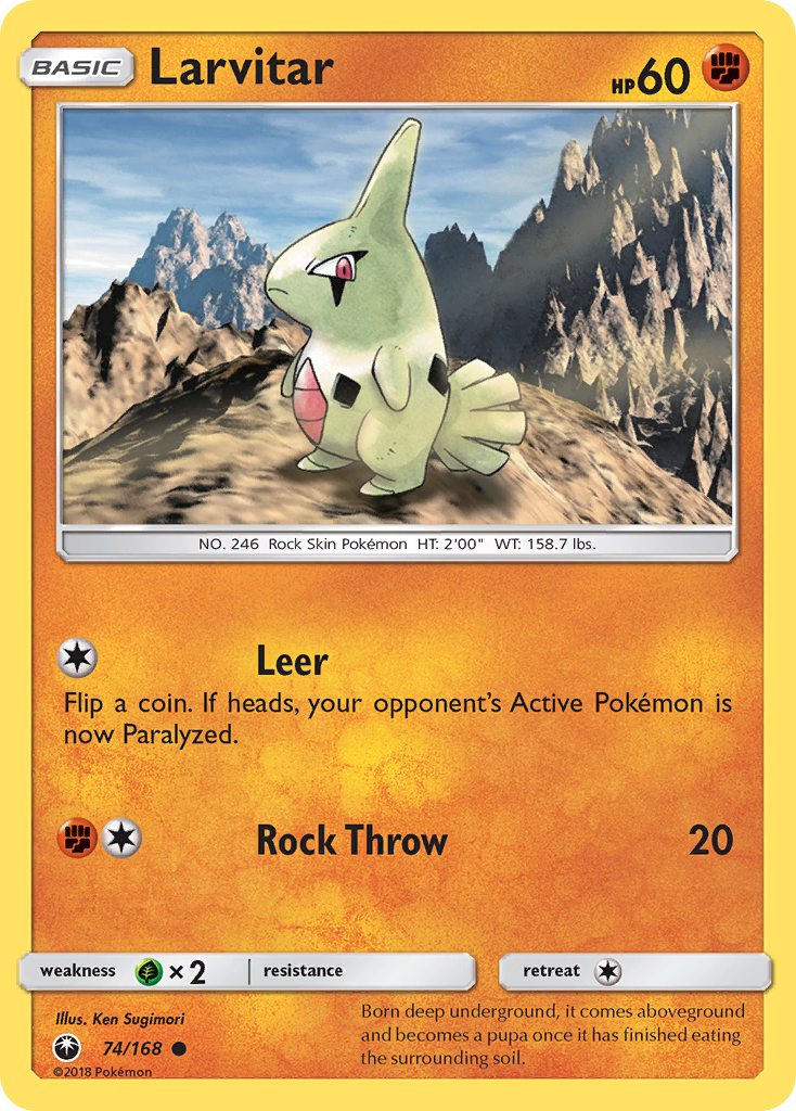 Larvitar (74/168) - Celestial Storm Pokémon Card