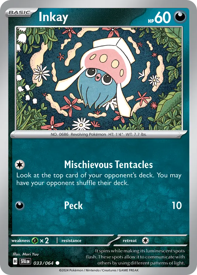 Inkay (33/64) - Shrouded Fable Pokémon Card