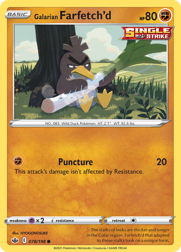 Galarian Farfetch'd (78/198) - Chilling Reign Pokémon Card