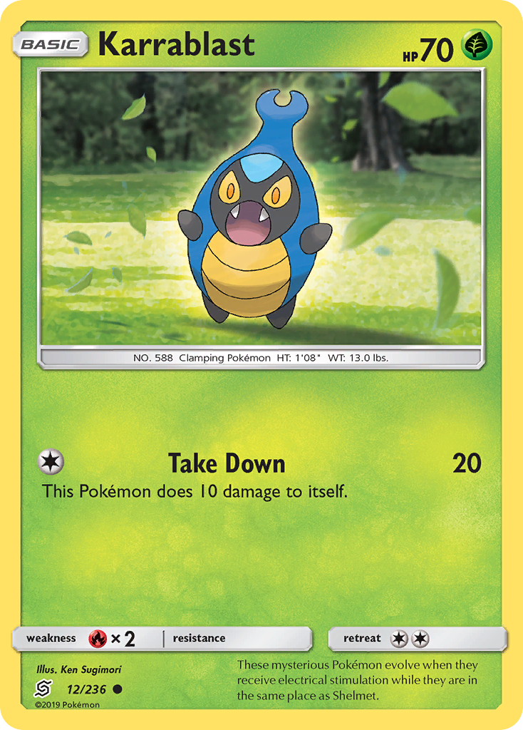 Karrablast (12/236) - Unified Minds Pokémon Card