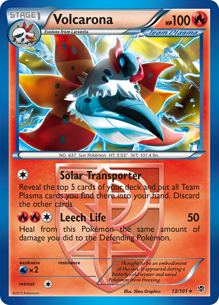 Volcarona (13/101) - Plasma Blast Pokémon Card