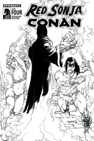 Red Sonja Conan #4 (Cover C 15 Copy Benes B&amp;amp;w Cover)