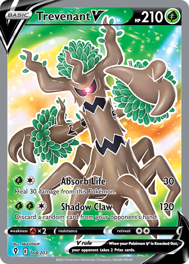 Trevenant V (168/203) - Evolving Skies Pokémon Card