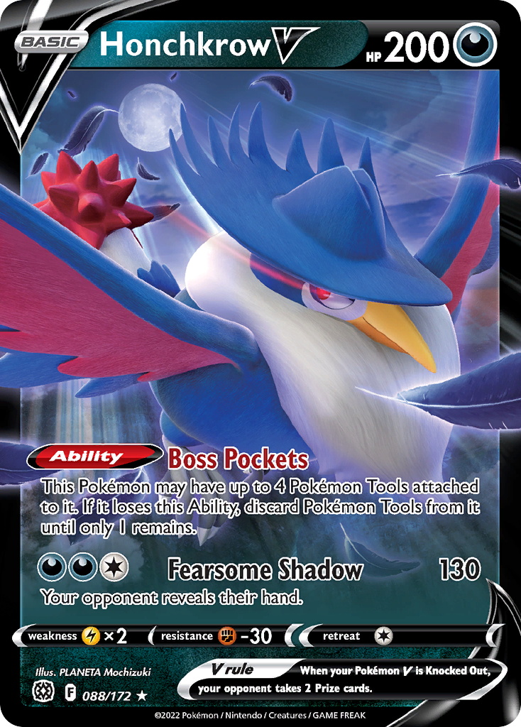 Honchkrow V (88/172) - Brilliant Stars Pokémon Card