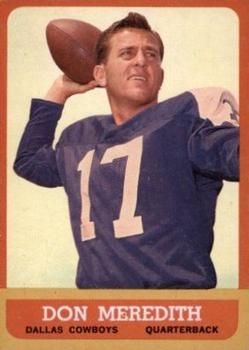 Don Meredith 1963 Topps #74 Sports Card