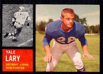 Yale Lary 1962 Topps #56 Sports Card