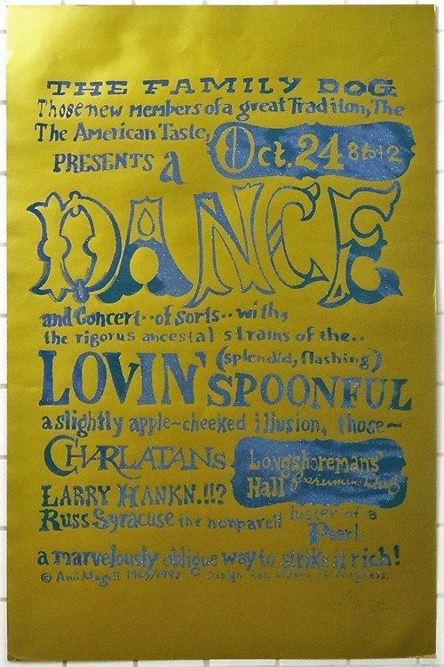 AOR-2.12 A Tribute to Sparkle Plenty Foil Poster 1966 Concert Poster