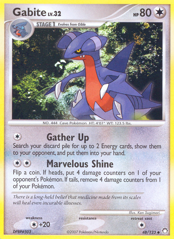 Gabite (48/123) - Mysterious Treasures Pokémon Card