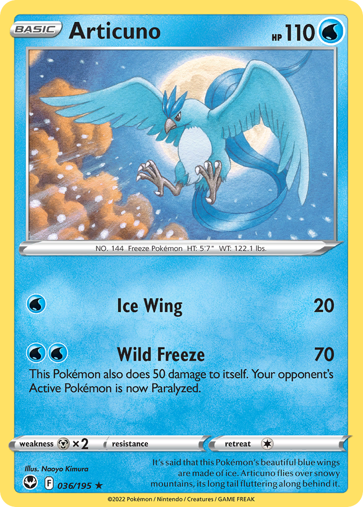 Articuno (36/195) - Silver Tempest Pokémon Card