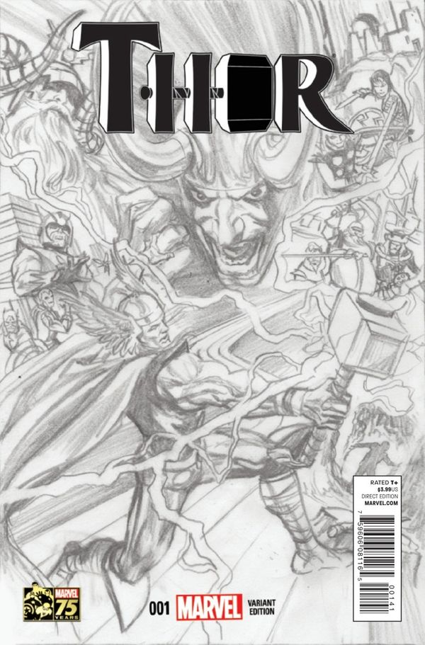 Thor #1 (Ross 75th Anniv Sketch Var)