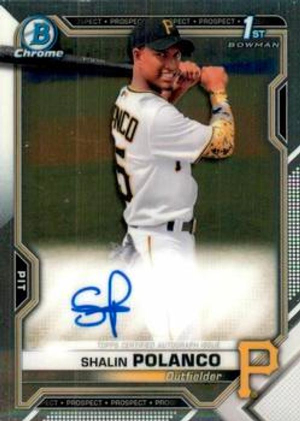 Shalin Polanco 2021 Bowman Chrome - Prospect Autographs Baseball #CPA-SP