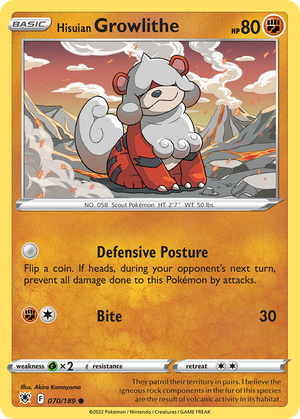 Hisuian Growlithe (70/189) - Astral Radiance