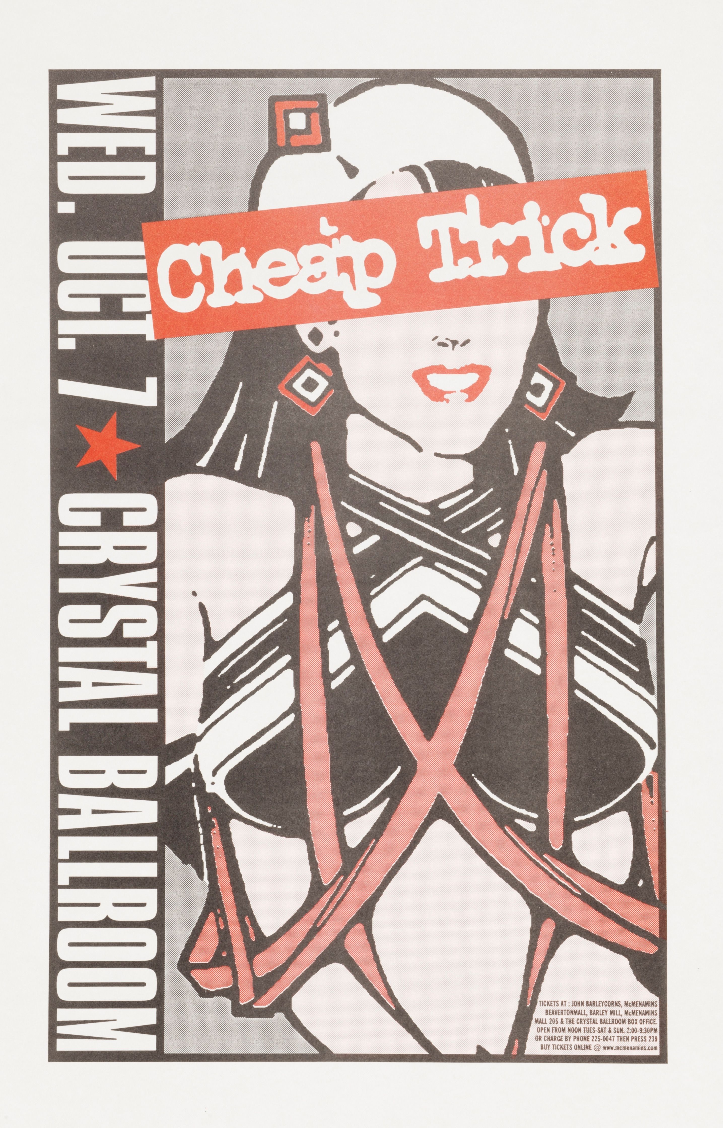 MXP-23.1 Cheap Trick 1998 Crystal Ballroom  Oct 7 Concert Poster