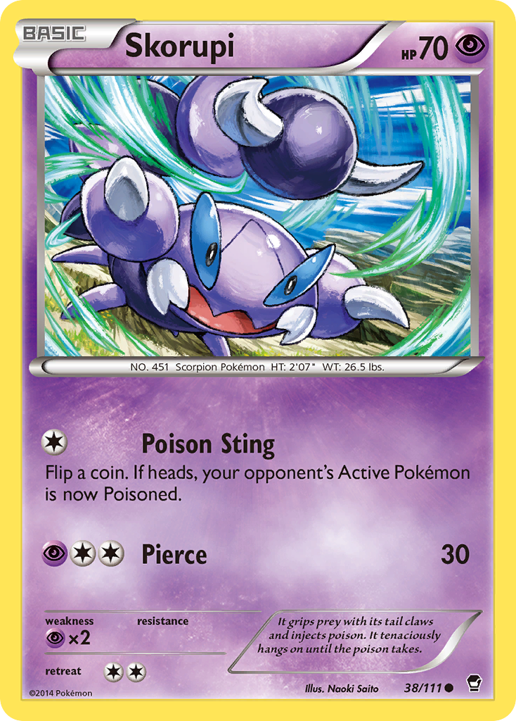 Skorupi (38/111) - Furious Fists Pokémon Card