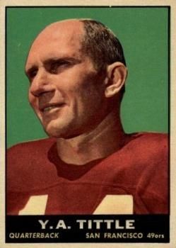 Y.A. Tittle 1961 Topps #58 Sports Card