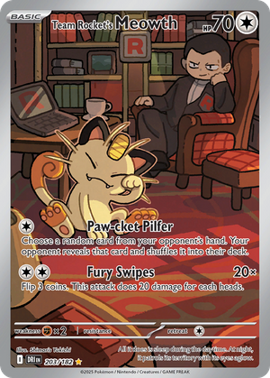Team Rocket's Meowth (203/182) - Destined Rivals
