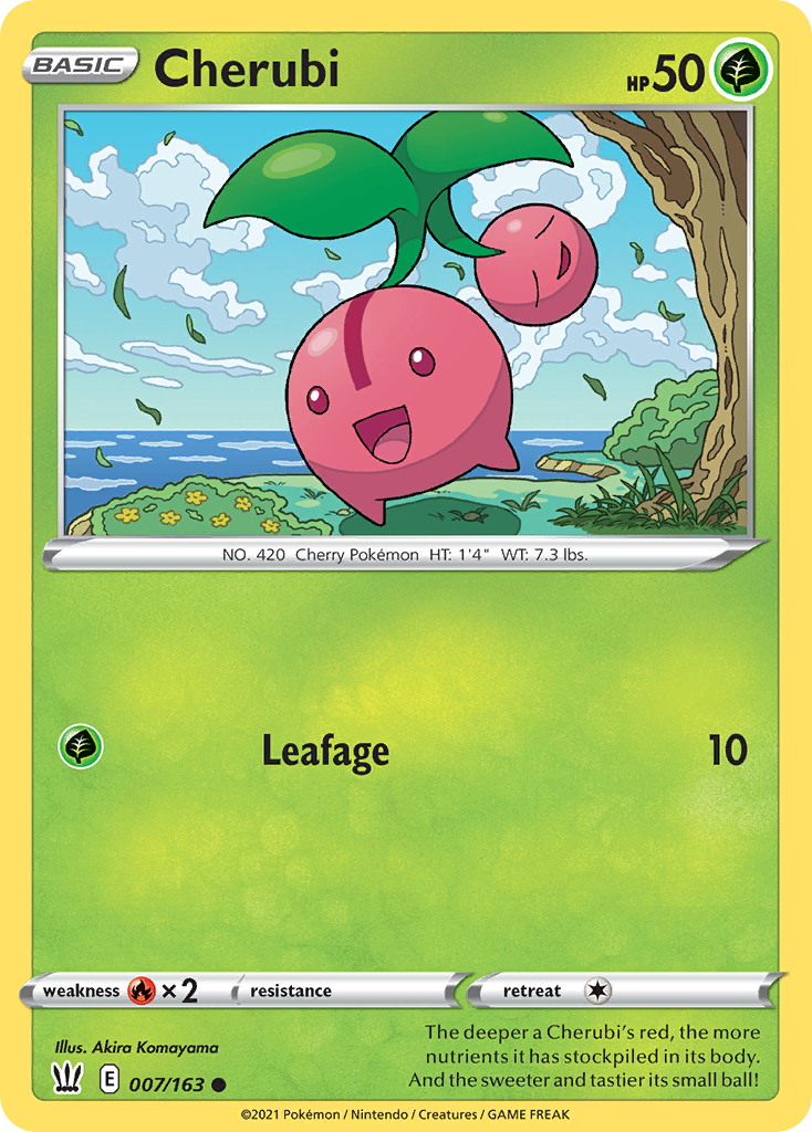 Cherubi (7/163) - Battle Styles Pokémon Card