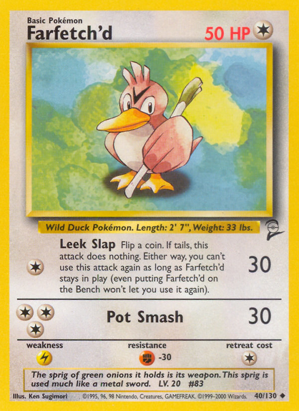 Farfetch'd (40/130) - Base Set 2 Pokémon Card