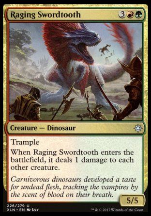 Raging Swordtooth (Ixalan) Trading Card