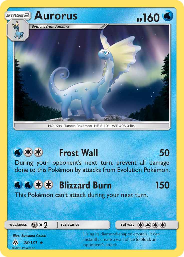 Aurorus (28/131) - Forbidden Light Pokémon Card