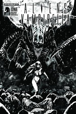Aliens Vampirella #1 (Cover C 25 Copy Hardman B&amp;w In)