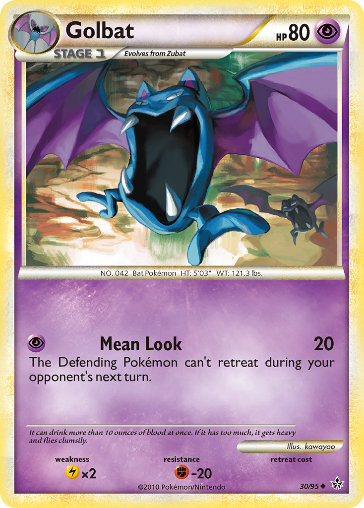 Golbat (30/95) - HS—Unleashed Pokémon Card