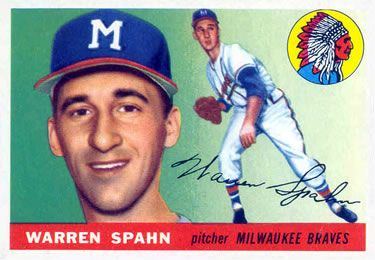 Warren Spahn 1955 Topps #31 Sports Card