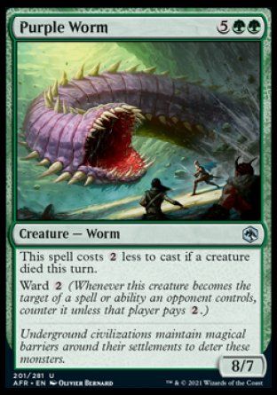 Purple Worm (Dungeons & Dragons: Adventures in the Forgotten Realms) Trading Card