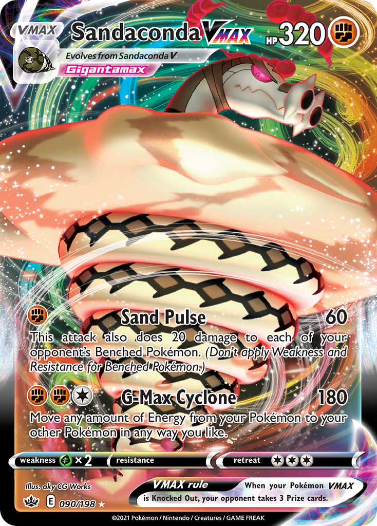 Sandaconda VMAX (90/198) - Chilling Reign Pokémon Card