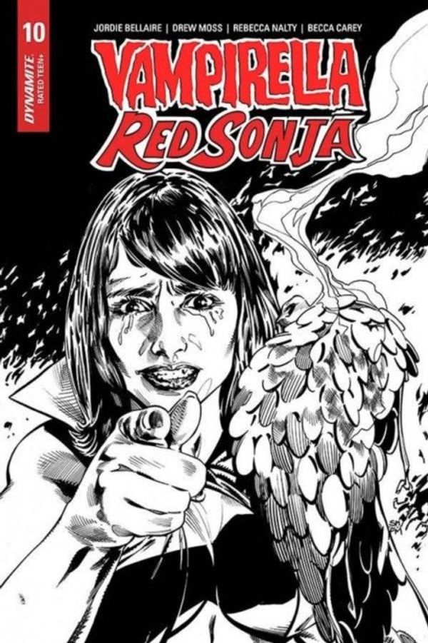 Vampirella Red Sonja #10 (15 Copy Mooney B&w Homage In)
