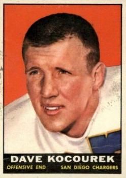 Dave Kocourek 1961 Topps #173 Sports Card