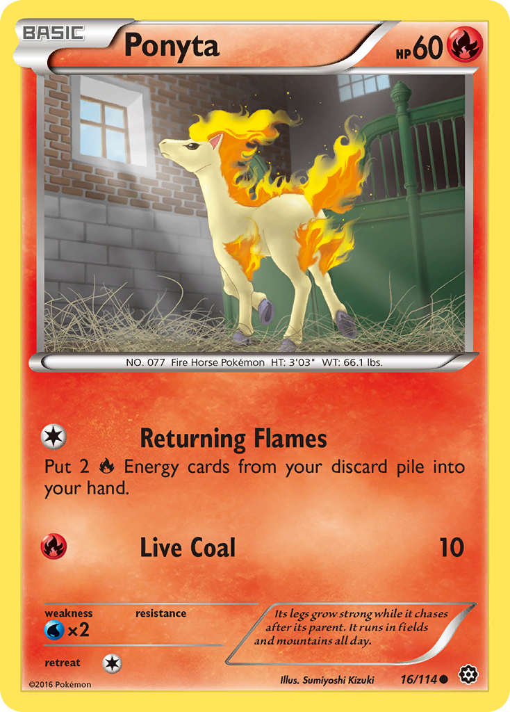 Ponyta (16/114) - Steam Siege Pokémon Card