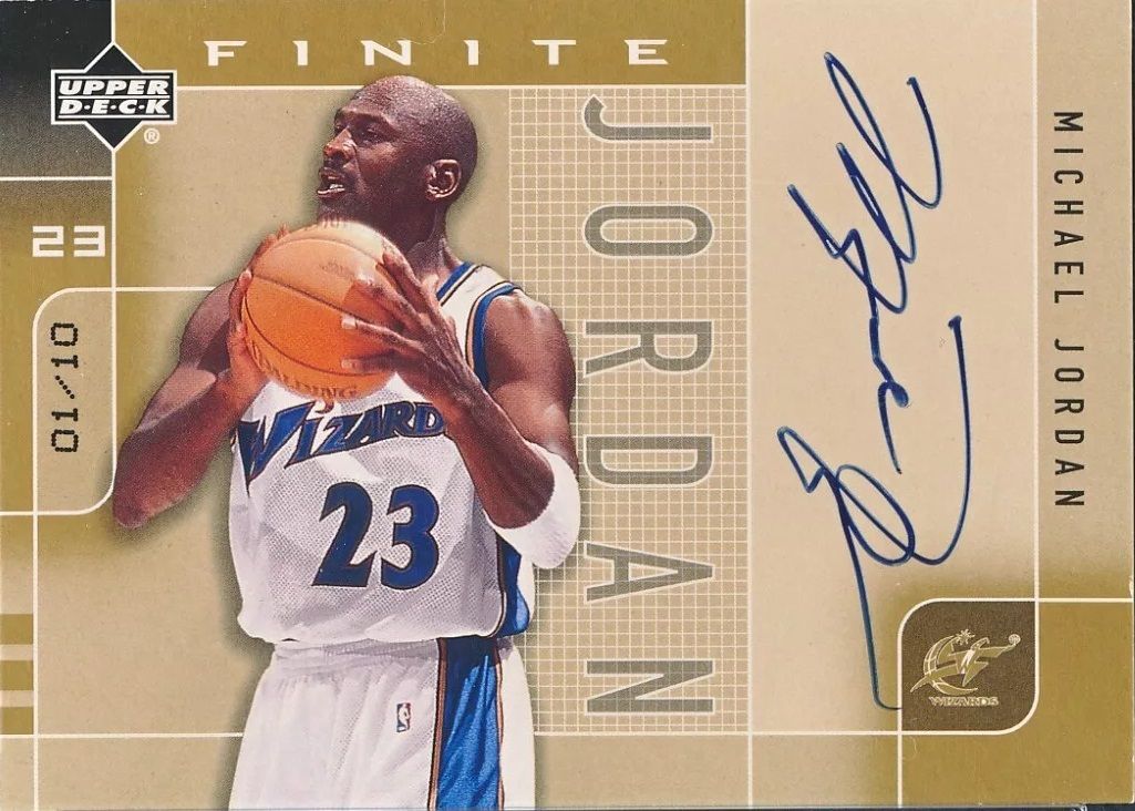 Michael Jordan 2002-03 Upper Deck Finite - Signatures Gold #MJ-GA Sports Card