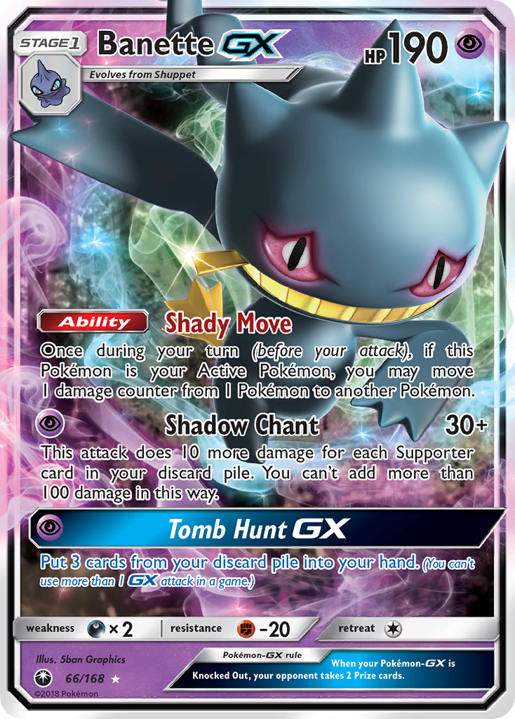 Banette GX (66/168) - Celestial Storm Pokémon Card