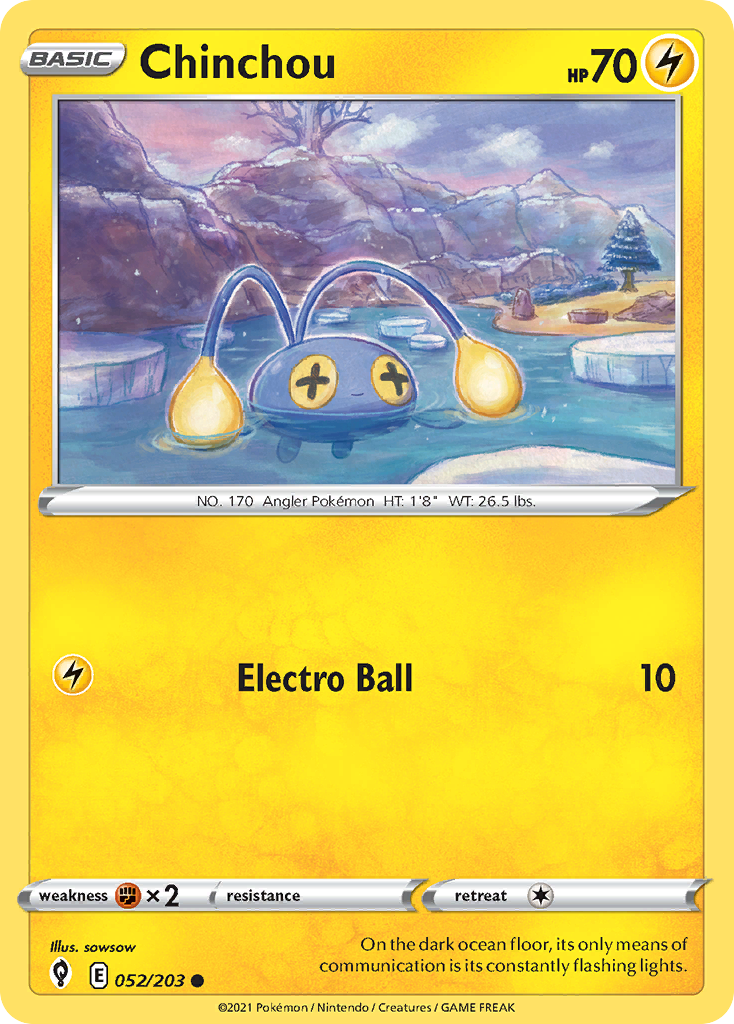 Chinchou (52/203) - Evolving Skies Pokémon Card