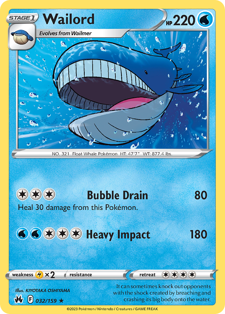 Wailord (32/159) - Crown Zenith Pokémon Card