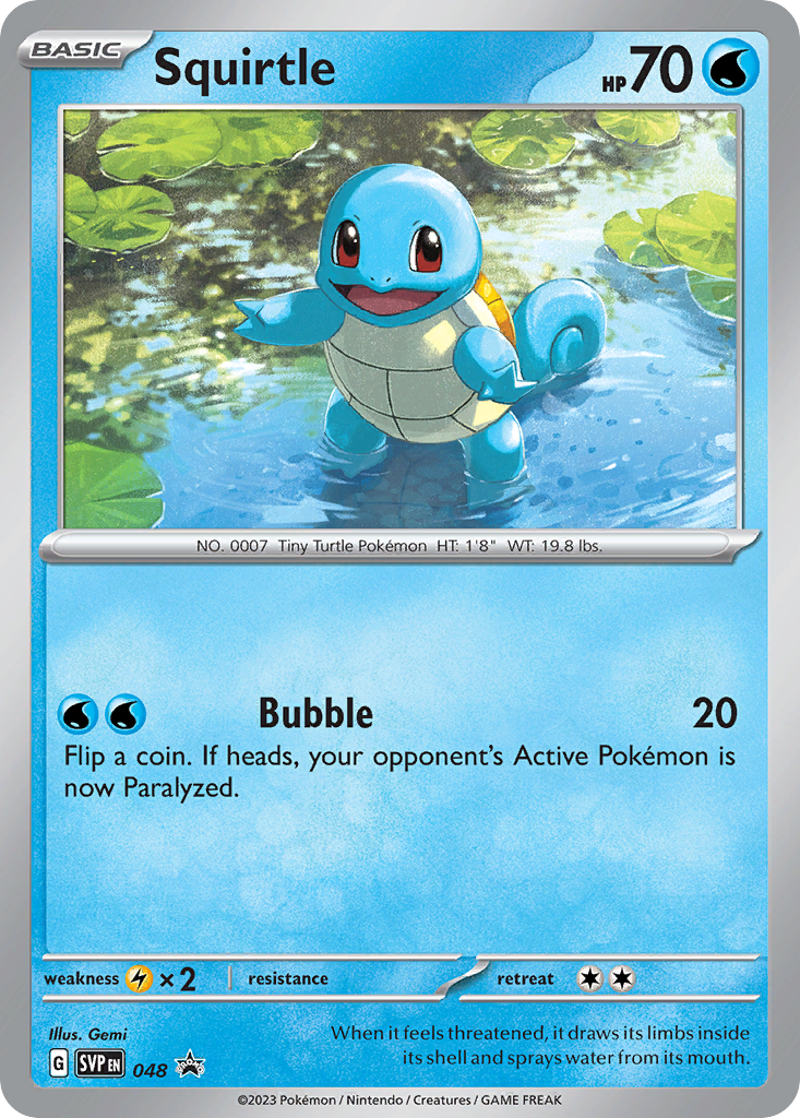 Squirtle (48/148) - Scarlet & Violet Black Star Promos Pokémon Card