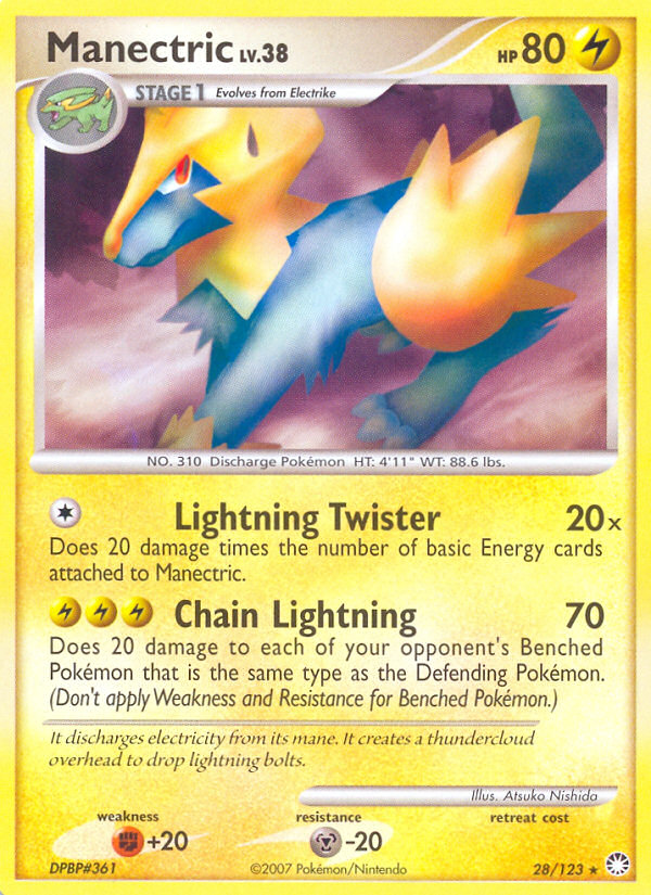 Manectric (28/123) - Mysterious Treasures Pokémon Card