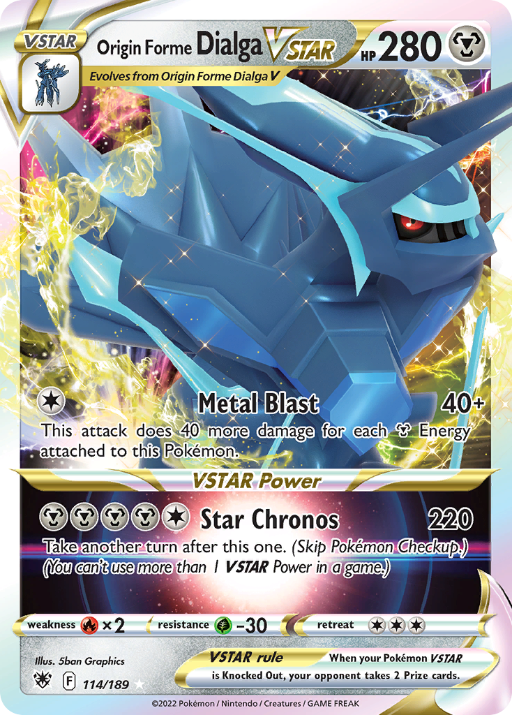 Origin Forme Dialga VSTAR (114/189) - Astral Radiance Pokémon Card