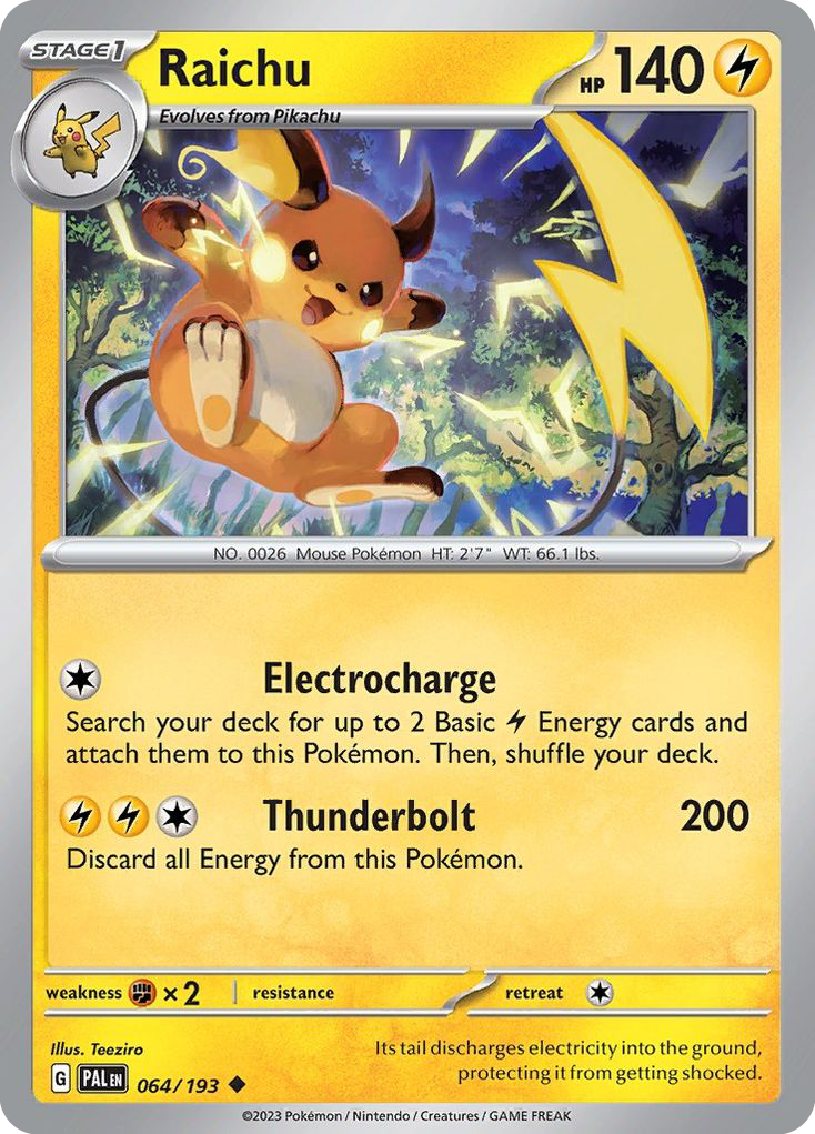 Raichu (64/193) - Paldea Evolved Pokémon Card