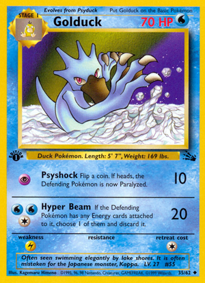 1999 psyduck pokemon card value 20 Black Star Promo Near Mint Common Card Type Misty's Psyduck, Poliwhirl and Dewgong