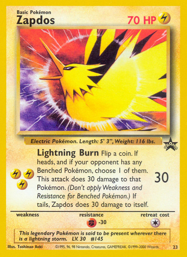 Zapdos (23/53) - Wizards Black Star Promos Pokémon Card