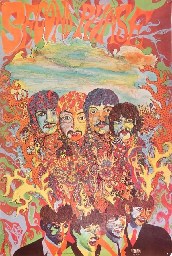 The Beatles Second Phase Headshop Poster 1968